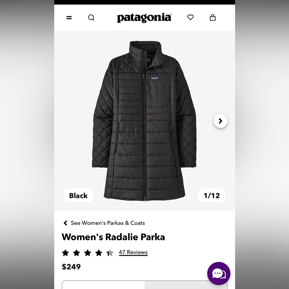 Patagonia Radalie Parka size small